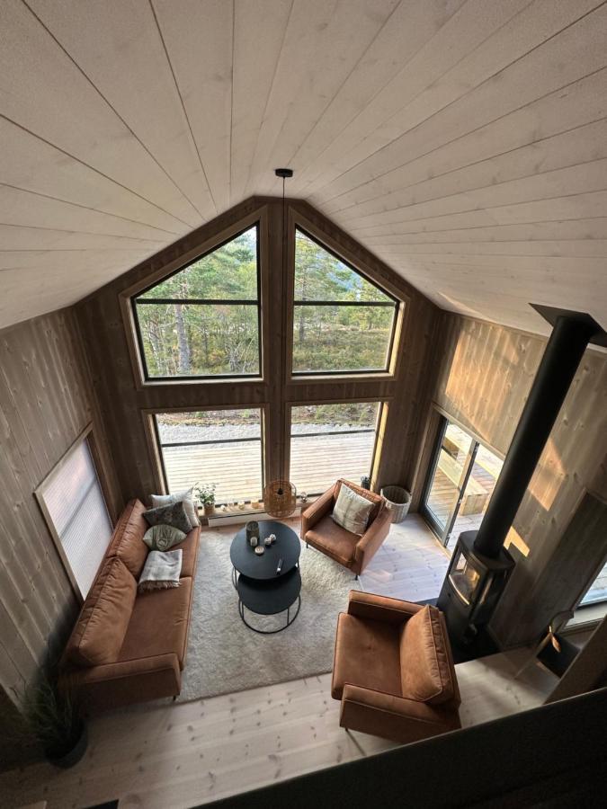 Modern Northern Lights Cabin Drangedal Buitenkant foto