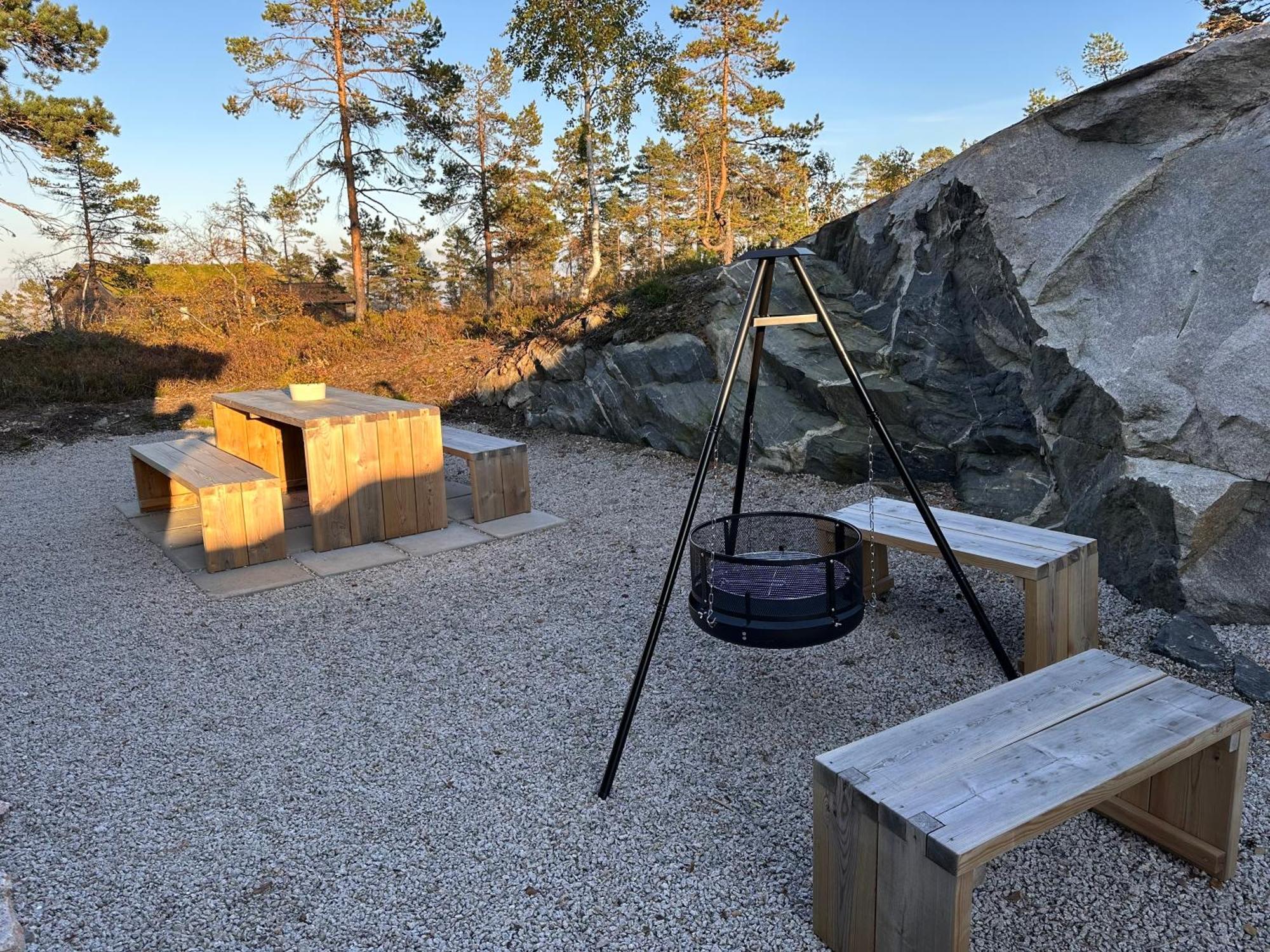 Modern Northern Lights Cabin Drangedal Buitenkant foto